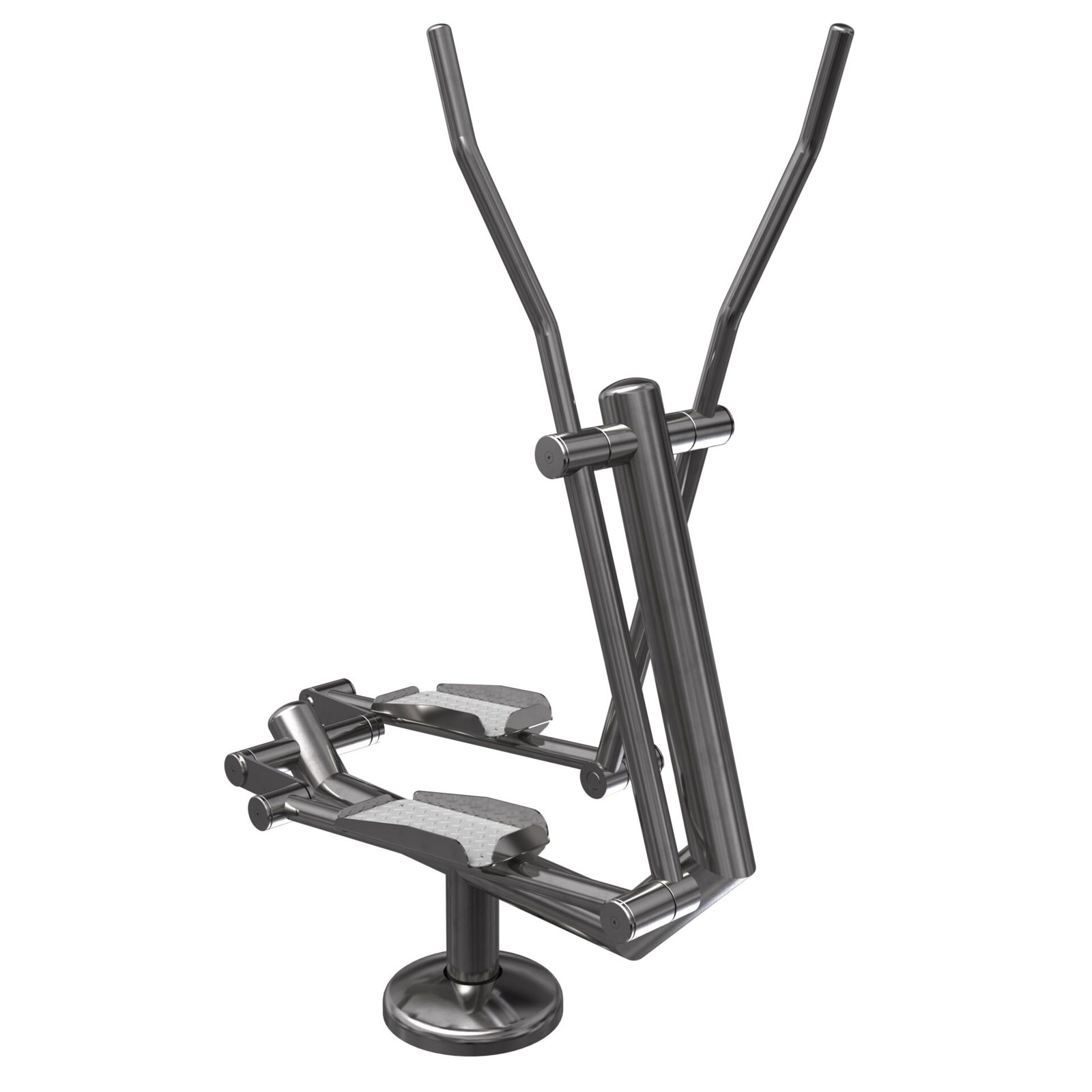 Outdoor gym exercise demonstration